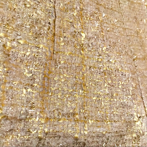 Forever 21 Cream / Gold Tweed Dress Shorts - Picture 4 of 4